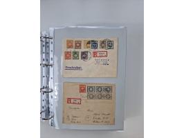 1945/49, umfangreiche Sammlung mit geschätzt 800-900 Briefen, Karten und Ganzsachen. Dabei viele R-Briefe und Satzbriefe, Bed