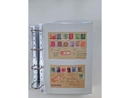 1945/49, umfangreiche Sammlung mit geschätzt 800-900 Briefen, Karten und Ganzsachen. Dabei viele R-Briefe und Satzbriefe, Bed