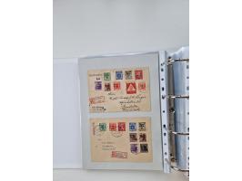 1945/49, umfangreiche Sammlung mit geschätzt 800-900 Briefen, Karten und Ganzsachen. Dabei viele R-Briefe und Satzbriefe, Bed