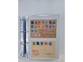 1945/49, umfangreiche Sammlung mit geschätzt 800-900 Briefen, Karten und Ganzsachen. Dabei viele R-Briefe und Satzbriefe, Bed
