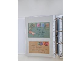 1945/49, umfangreiche Sammlung mit geschätzt 800-900 Briefen, Karten und Ganzsachen. Dabei viele R-Briefe und Satzbriefe, Bed