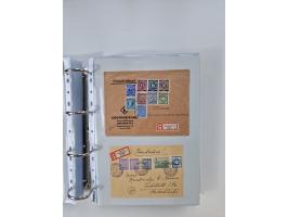 1945/49, umfangreiche Sammlung mit geschätzt 800-900 Briefen, Karten und Ganzsachen. Dabei viele R-Briefe und Satzbriefe, Bed