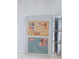 1945/49, umfangreiche Sammlung mit geschätzt 800-900 Briefen, Karten und Ganzsachen. Dabei viele R-Briefe und Satzbriefe, Bed