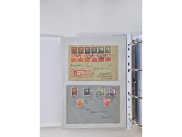 1945/49, umfangreiche Sammlung mit geschätzt 800-900 Briefen, Karten und Ganzsachen. Dabei viele R-Briefe und Satzbriefe, Bed