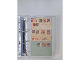 1945/49, umfangreiche Sammlung mit geschätzt 800-900 Briefen, Karten und Ganzsachen. Dabei viele R-Briefe und Satzbriefe, Bed