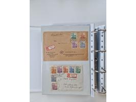 1945/49, umfangreiche Sammlung mit geschätzt 800-900 Briefen, Karten und Ganzsachen. Dabei viele R-Briefe und Satzbriefe, Bed