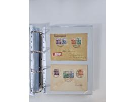 1945/49, umfangreiche Sammlung mit geschätzt 800-900 Briefen, Karten und Ganzsachen. Dabei viele R-Briefe und Satzbriefe, Bed
