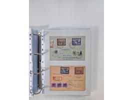 1945/49, umfangreiche Sammlung mit geschätzt 800-900 Briefen, Karten und Ganzsachen. Dabei viele R-Briefe und Satzbriefe, Bed
