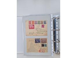 1945/49, umfangreiche Sammlung mit geschätzt 800-900 Briefen, Karten und Ganzsachen. Dabei viele R-Briefe und Satzbriefe, Bed