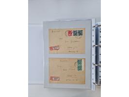 1945/49, umfangreiche Sammlung mit geschätzt 800-900 Briefen, Karten und Ganzsachen. Dabei viele R-Briefe und Satzbriefe, Bed