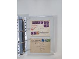 1945/49, umfangreiche Sammlung mit geschätzt 800-900 Briefen, Karten und Ganzsachen. Dabei viele R-Briefe und Satzbriefe, Bed