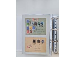 1945/49, umfangreiche Sammlung mit geschätzt 800-900 Briefen, Karten und Ganzsachen. Dabei viele R-Briefe und Satzbriefe, Bed