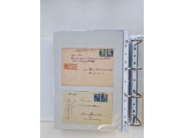 1945/49, umfangreiche Sammlung mit geschätzt 800-900 Briefen, Karten und Ganzsachen. Dabei viele R-Briefe und Satzbriefe, Bed