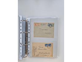 1945/49, umfangreiche Sammlung mit geschätzt 800-900 Briefen, Karten und Ganzsachen. Dabei viele R-Briefe und Satzbriefe, Bed