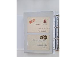 1945/49, umfangreiche Sammlung mit geschätzt 800-900 Briefen, Karten und Ganzsachen. Dabei viele R-Briefe und Satzbriefe, Bed