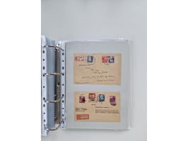 1945/49, umfangreiche Sammlung mit geschätzt 800-900 Briefen, Karten und Ganzsachen. Dabei viele R-Briefe und Satzbriefe, Bed
