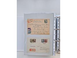 1945/49, umfangreiche Sammlung mit geschätzt 800-900 Briefen, Karten und Ganzsachen. Dabei viele R-Briefe und Satzbriefe, Bed