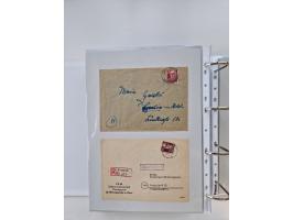 1945/49, umfangreiche Sammlung mit geschätzt 800-900 Briefen, Karten und Ganzsachen. Dabei viele R-Briefe und Satzbriefe, Bed