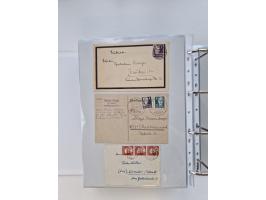 1945/49, umfangreiche Sammlung mit geschätzt 800-900 Briefen, Karten und Ganzsachen. Dabei viele R-Briefe und Satzbriefe, Bed