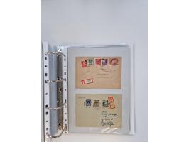 1945/49, umfangreiche Sammlung mit geschätzt 800-900 Briefen, Karten und Ganzsachen. Dabei viele R-Briefe und Satzbriefe, Bed