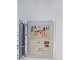 1945/49, umfangreiche Sammlung mit geschätzt 800-900 Briefen, Karten und Ganzsachen. Dabei viele R-Briefe und Satzbriefe, Bed
