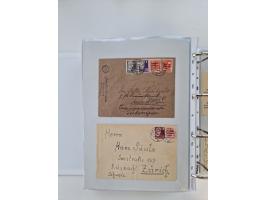 1945/49, umfangreiche Sammlung mit geschätzt 800-900 Briefen, Karten und Ganzsachen. Dabei viele R-Briefe und Satzbriefe, Bed