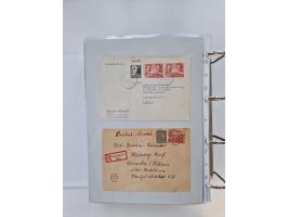 1945/49, umfangreiche Sammlung mit geschätzt 800-900 Briefen, Karten und Ganzsachen. Dabei viele R-Briefe und Satzbriefe, Bed