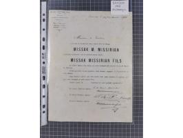 1871/1945, Armenians in Turkey: 20 covers, postcards and documents from Ottoman Empire to Republic with armenian imprints, se