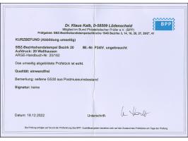 “20/Wallhausen” (Arge 20/162) auf Karte Arbeiter 30 Pfg., ungebraucht und einwandfrei; ein seltener Aufdruck aus Postmuseumbe