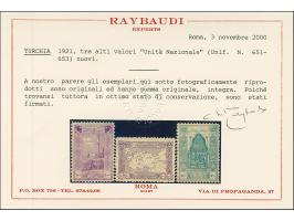 1922, Grand Assembly, Genova Printing, complete set fine mint never hinged, 50 pia. tiny hinge remain, others very fine, a sc
