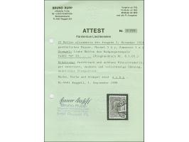 1916, 25 H. mittelultramarin auf gewöhnlichem Papier, vollständige Zähnung, sauber gestempelt mit linker Hälfte des Radgangst