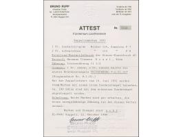 1931, LZ127 Zeppelin 1 Fr und  2 Fr je mit seltenem schwarzem Tagesstempel entwertet. Fotoattest Rupp (1986)
