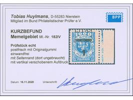 1923, 1 L. a. 1000 M., Aufdruck in Type IV u. stark verschoben, postfrisch, KB Huylmans (Mi. 550,- +)