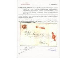 "S.BONIFACIO 15/11", EKr., auf 1861,10 Soldi, auf recommandierter Briefhülle, rückseitig frankiert mit gleicher Marke, entwer