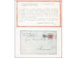 "VERONA/13- &nbsp;", Ra. ohne Monat und Jahr, auf Erstdruck 15 Centesimi, auf Faltbrief nach Roveredo. Signiert Sorani mit At