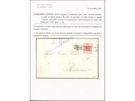 "VERONA/13- &nbsp;", Ra. ohne Monat und Jahr, auf Erstdruck 15 Centesimi, auf Faltbrief nach Roveredo. Signiert Sorani mit At
