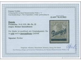 Kleiner Innendienst 2 Pfg. postfrisch, einwandfrei. Signiert Richter und Fotobefund Gruber BPP (2022) (Mi. 450,-)