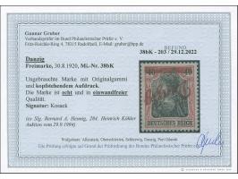 Kleiner Innendienst 40 Pfg. mit kopfstehendem Aufdruck, ungebraucht einwandfrei. Signiert Kosack und Fotobefund Gruber BPP (2