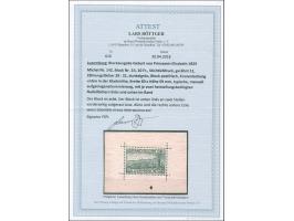 1923, Birthday souvenir sheet, mint never hinged, very small and unobtrusive faults in the margins. Certificate Böttger BPP (