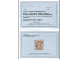 1852, 1 sgr. vermilion, used with target of Grevenmacher, vf. Opinion Böttger BPP (2018)