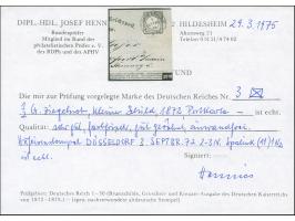 “DÜSSELDORF 3.SEPTBR.72” (Spalink 11-1N2) sehr klar auf kleiner Schild ½ Gr. ziegelrot auf amtlichem Postkarten-Formular nach