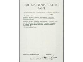 1818/19, Cavallini, official announcements for both issues with strikes of all original dies