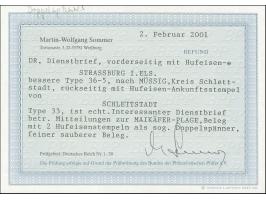“STRASSBURG i. ELS. 24.APRIL.74” (Spalink 36-5) klar auf kpl., portofreier Reichsdienstsache (innen mit interessantem, gedruc