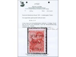 1941, 5 Kop., kopfstehender Aufdruck in Type I, gestempelt, tadellos, Attest Prof. Klein (2011)