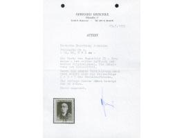 1943, 25 Q. dunkelultramarin, mit Aufdruckverschiebung nach oben und somit Zeilenfolge 2 - 3 - 1 des Normalaufdrucks, postfri