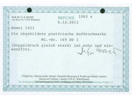 1923, 10 C. auf 25 M. lebhaftrötlichorange, gleichstarker Doppelaufdruck, postfrisch, tadellos, signiert, Fotobefund Prof. Dr