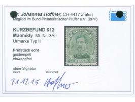 1920, 5 C. grün, Type II, sauber gestempelt “MALMEDY", tadellos, Kurzbefund Hoffner BPP (2015)