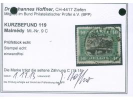 1920, 40 C. grün/schwarz, gezähnt L 15, sauber gestempelt “ST. VITH”, tadellos, Kurzbefund Dr. Hoffner BPP (2013)