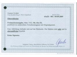 1922, Freimarke 20 M. auf 80 Pfg. gelblichorange, senkrechtes Zwischenstegpaar, postfrisch, tadellos, unsigniert, Fotobefund 