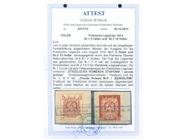 1914, Polish Legion: 5 H. and 10 H., used “STRZELECKA KOMENDA ETAPOWA / poczta polowa” or “Poczta Polowa W.P. / JEDRZEJÓW W.P